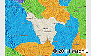 Shaded Relief Map of Imbituva, political outside
