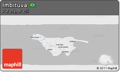 Gray Panoramic Map of Imbituva, single color outside