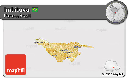Physical Panoramic Map of Imbituva, cropped outside