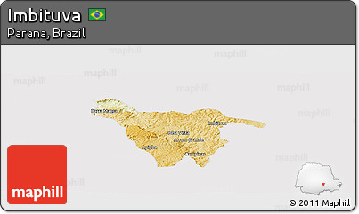 Physical Panoramic Map of Imbituva, cropped outside