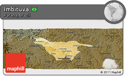 Physical Panoramic Map of Imbituva, darken