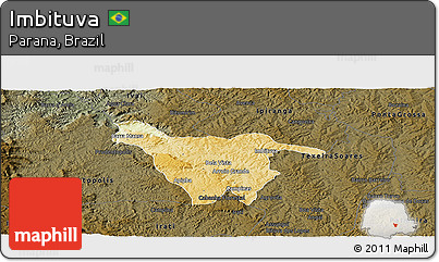 Physical Panoramic Map of Imbituva, darken