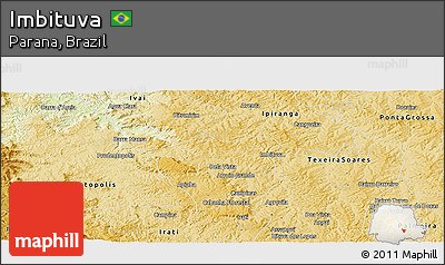 Physical Panoramic Map of Imbituva
