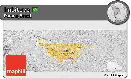 Physical Panoramic Map of Imbituva, lighten, desaturated