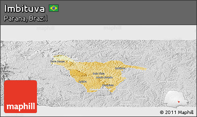 Physical Panoramic Map of Imbituva, lighten, desaturated
