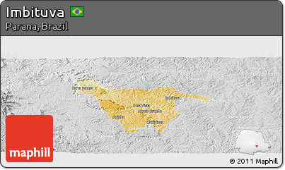 Physical Panoramic Map of Imbituva, lighten, desaturated