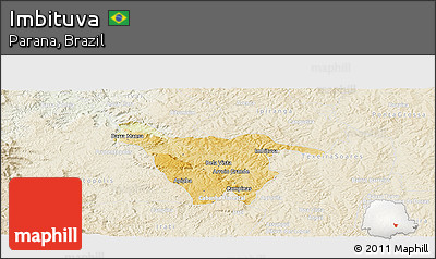 Physical Panoramic Map of Imbituva, lighten