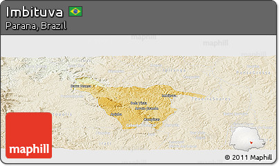 Physical Panoramic Map of Imbituva, lighten
