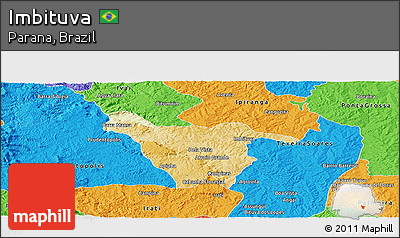 Physical Panoramic Map of Imbituva, political outside