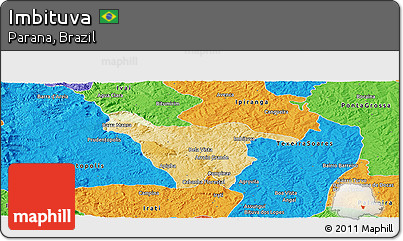 Physical Panoramic Map of Imbituva, political outside