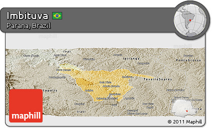 Physical Panoramic Map of Imbituva, semi-desaturated