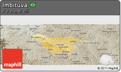Physical Panoramic Map of Imbituva, semi-desaturated