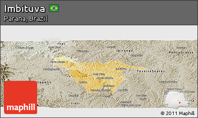 Physical Panoramic Map of Imbituva, semi-desaturated