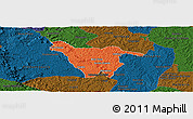 Political Panoramic Map of Imbituva, darken