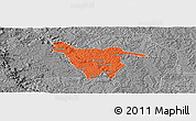 Political Panoramic Map of Imbituva, desaturated