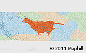 Political Panoramic Map of Imbituva, lighten