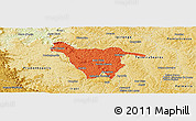 Political Panoramic Map of Imbituva, physical outside
