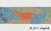 Political Panoramic Map of Imbituva, semi-desaturated