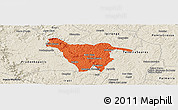 Political Panoramic Map of Imbituva, shaded relief outside