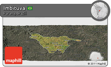 Satellite Panoramic Map of Imbituva, darken, semi-desaturated