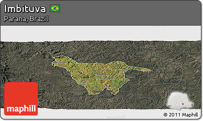 Satellite Panoramic Map of Imbituva, darken, semi-desaturated