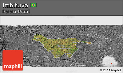 Satellite Panoramic Map of Imbituva, desaturated