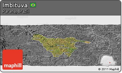 Satellite Panoramic Map of Imbituva, desaturated