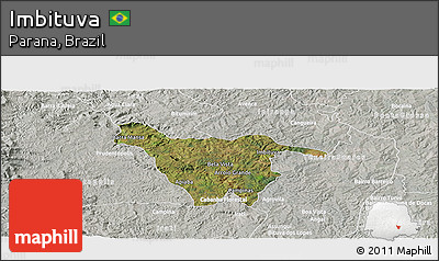 Satellite Panoramic Map of Imbituva, lighten, semi-desaturated