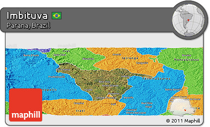 Satellite Panoramic Map of Imbituva, political outside