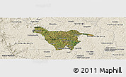 Satellite Panoramic Map of Imbituva, shaded relief outside