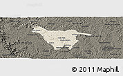 Shaded Relief Panoramic Map of Imbituva, darken