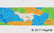 Shaded Relief Panoramic Map of Imbituva, political outside