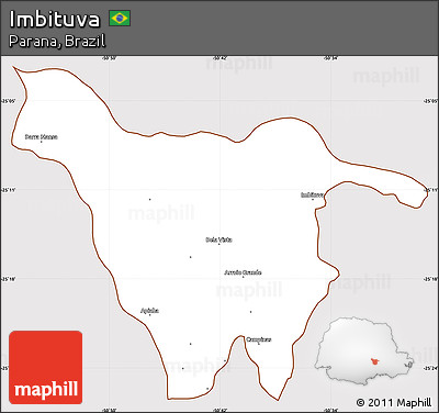 Classic Style Simple Map of Imbituva, cropped outside