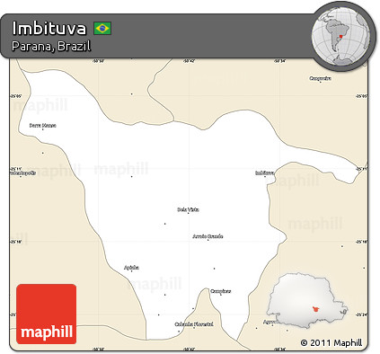 Classic Style Simple Map of Imbituva