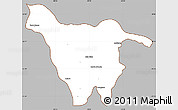 Gray Simple Map of Imbituva, cropped outside