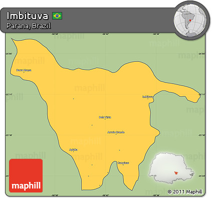Savanna Style Simple Map of Imbituva, cropped outside