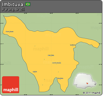 Savanna Style Simple Map of Imbituva, cropped outside