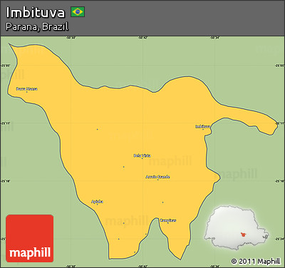 Savanna Style Simple Map of Imbituva, cropped outside