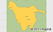 Savanna Style Simple Map of Imbituva, cropped outside