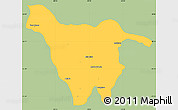 Savanna Style Simple Map of Imbituva, single color outside