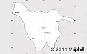 Silver Style Simple Map of Imbituva, cropped outside
