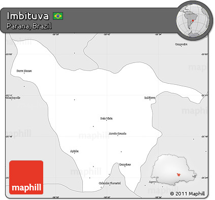 Silver Style Simple Map of Imbituva