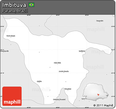 Silver Style Simple Map of Imbituva
