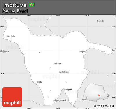 Silver Style Simple Map of Imbituva