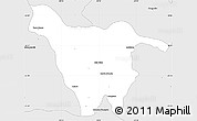Silver Style Simple Map of Imbituva