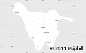Silver Style Simple Map of Imbituva, single color outside