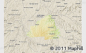 Physical Map of Ivaipora, shaded relief outside