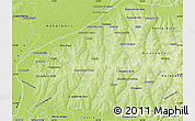 Physical Map of Loanda