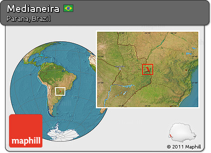 Satellite Location Map of Medianeira
