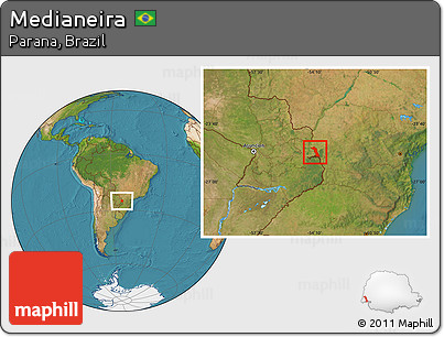 Satellite Location Map of Medianeira